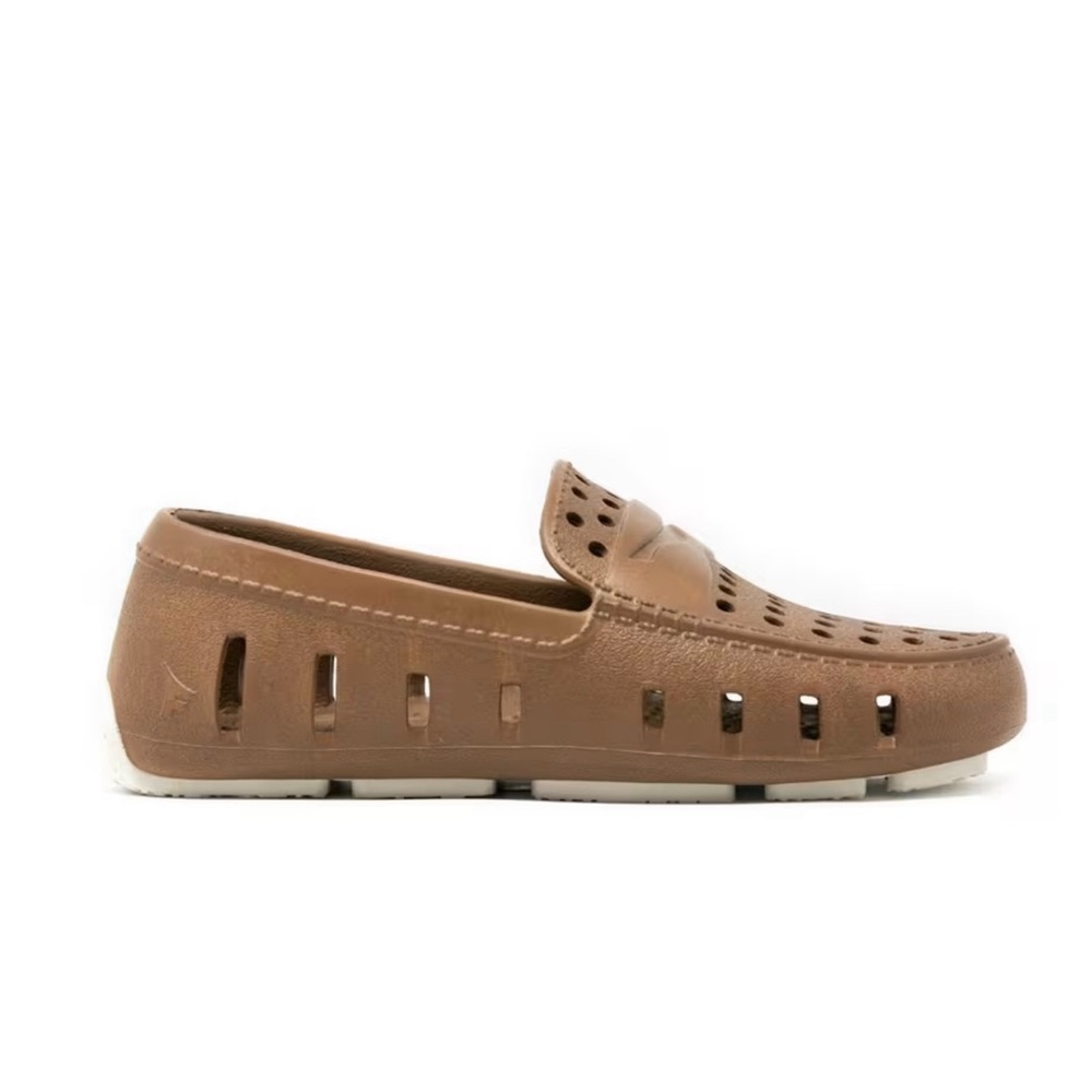 Brown Perforated Loafers